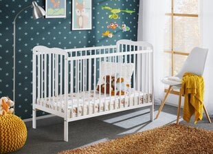 Kūdikio lovytė Ala, balta matinė kaina ir informacija | Kūdikių lovytės | pigu.lt