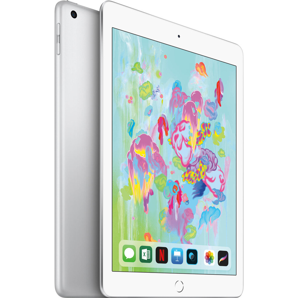 Apple iPad 9.7" Wi-Fi 128GB, Sidabrinė, 6th gen, MR7K2HC/A kaina ir informacija | Planšetiniai kompiuteriai | pigu.lt