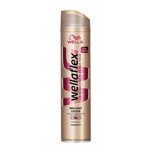 Plaukų lakas Wella Professional Wellaflex Brillliant Color Strong Hold, 250ml kaina ir informacija | Plaukų formavimo priemonės | pigu.lt