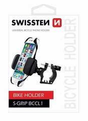 Swissten S-Grip BCCL1 держатель для телефона, для крепления на велосипеде, для телефонов 3,5-6,5 '', черный цена и информация | Держатели для телефонов | pigu.lt