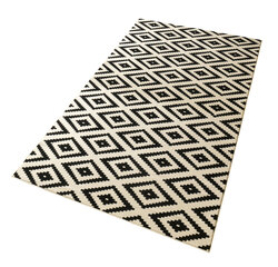 Hanse Home kilimas Diamond Black Cream, 80x150 cm kaina ir informacija | Kilimai | pigu.lt