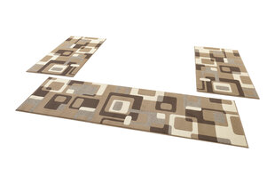 Hanse Home kilimėlių komplektas  Brown Cream, 3 vnt   kaina ir informacija | Kilimai | pigu.lt