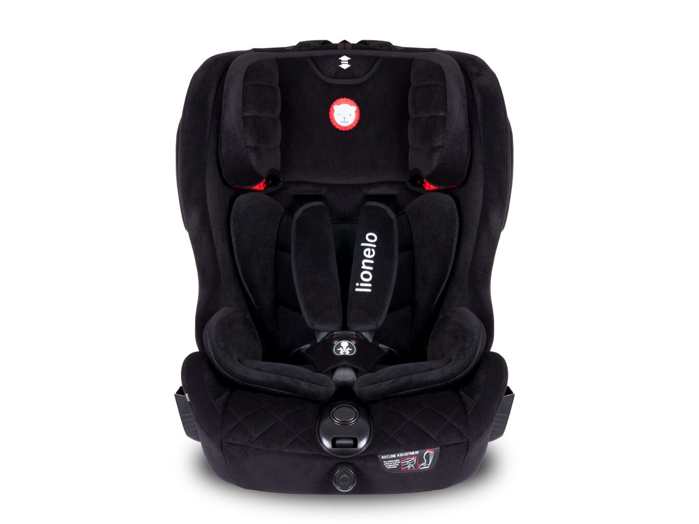 Automobilinė kėdutė Lionelo Adriaan Isofix, 9-36 kg, suede black kaina ir informacija | Autokėdutės | pigu.lt