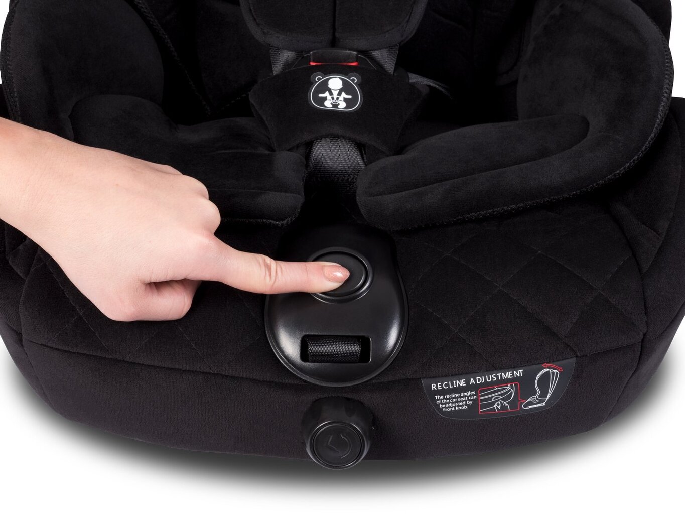 Automobilinė kėdutė Lionelo Adriaan Isofix, 9-36 kg, suede black kaina ir informacija | Autokėdutės | pigu.lt