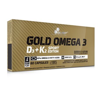 Пищевая добавка Olimp Gold Omega 3 D3 + K2 Sport Edition 60 капс. цена и информация | Витамины, пищевые добавки, препараты для иммунитета | pigu.lt