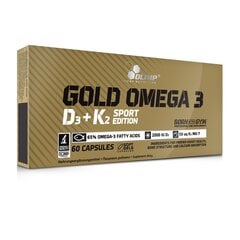 Maisto papildas Olimp Gold Omega 3 D3 + K2 Sport Edition 60 kaps. kaina ir informacija | Olimp Apsauginės, dezinfekcinės, medicininės prekės | pigu.lt