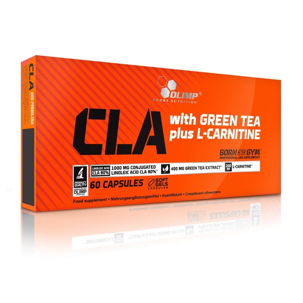 Olimp CLA & Green Tea + L-Carnitine, 60 kapsulių цена и информация | L-karnitinas | pigu.lt