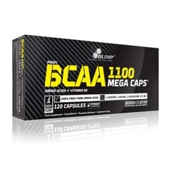 Maisto papildas Olimp BCAA Mega Caps 1100 120 kaps., MP-1239/15 kaina ir informacija | Aminorūgštys | pigu.lt