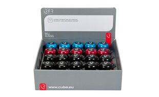 Skambutis Cube RFR Standard Alu 40mm box, 20 vnt kaina ir informacija | Dviračių skambučiai, signalai | pigu.lt