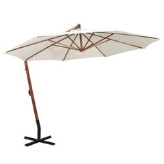 Lauko skėtis nuo saulės 290 cm, baltas цена и информация | Зонты, маркизы, стойки | pigu.lt