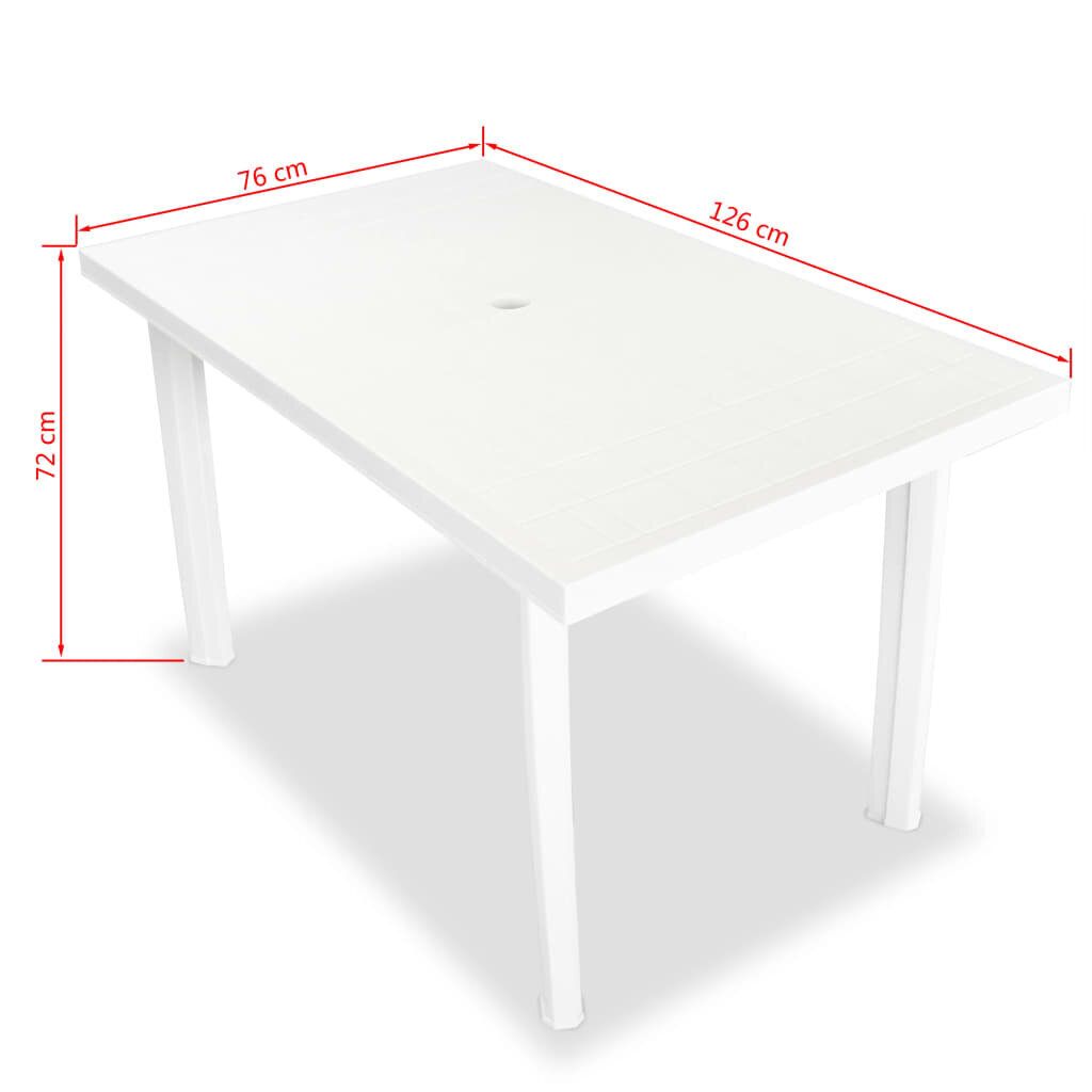 Sodo stalas, baltas kaina ir informacija | Lauko stalai, staliukai | pigu.lt