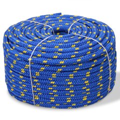 vidaXL Jūrinė virvė, polipropilenas, 14mm, 50m, mėlyna kaina ir informacija | Mechaniniai įrankiai | pigu.lt