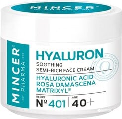 Raminamasis veido kremas Mincer Pharma Hyaluron 40+ 50 ml kaina ir informacija | Mincer Pharma Kvepalai, kosmetika | pigu.lt