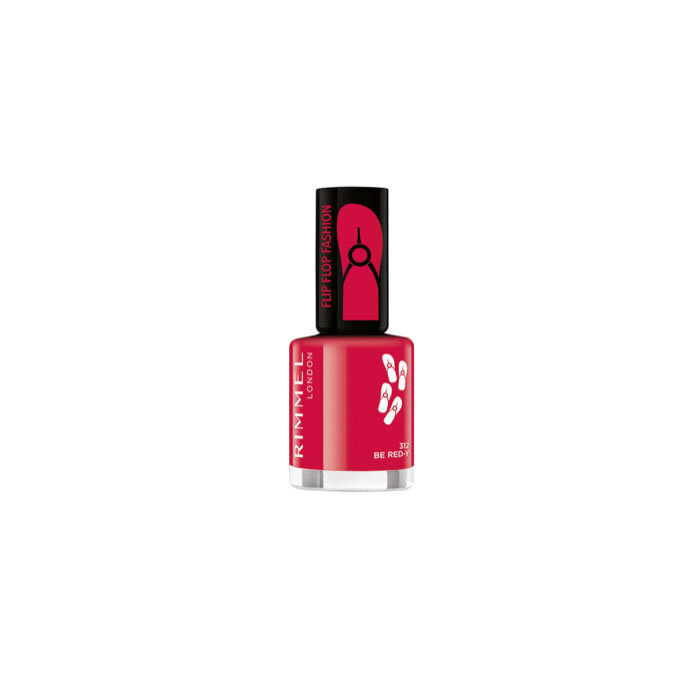 Greitai džiūstantis nagų lakas Rimmel London 60 Seconds Flipflop Fashion 312 Be Red-Y 8 ml kaina ir informacija | Nagų lakai, stiprintojai | pigu.lt