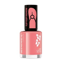 Greitai džiūstantis nagų lakas Rimmel London 60 Seconds Flipflop Fashion 406 Coral Blush 8 ml kaina ir informacija | Rimmel Kvepalai, kosmetika | pigu.lt