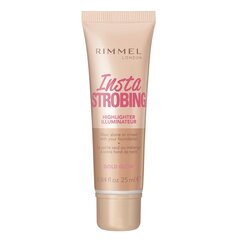 Švytėjimo suteikianti priemonė Rimmel Insta Strobing 25 ml, 002 Gold Glow kaina ir informacija | Bronzantai, skaistalai | pigu.lt