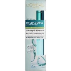 Drėkinamasis veido kremas normaliai ir mišriai odai L'Oreal Paris Hydra Genius Aloe Water, 70 ml kaina ir informacija | Veido kremai | pigu.lt