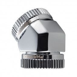 PHANTEKS Glacier Hard-Tube connector 2x 16mm 45 deg Chromium (PH-A45_CR_16) цена и информация | Aušinimas vandeniu - aksesuarai | pigu.lt