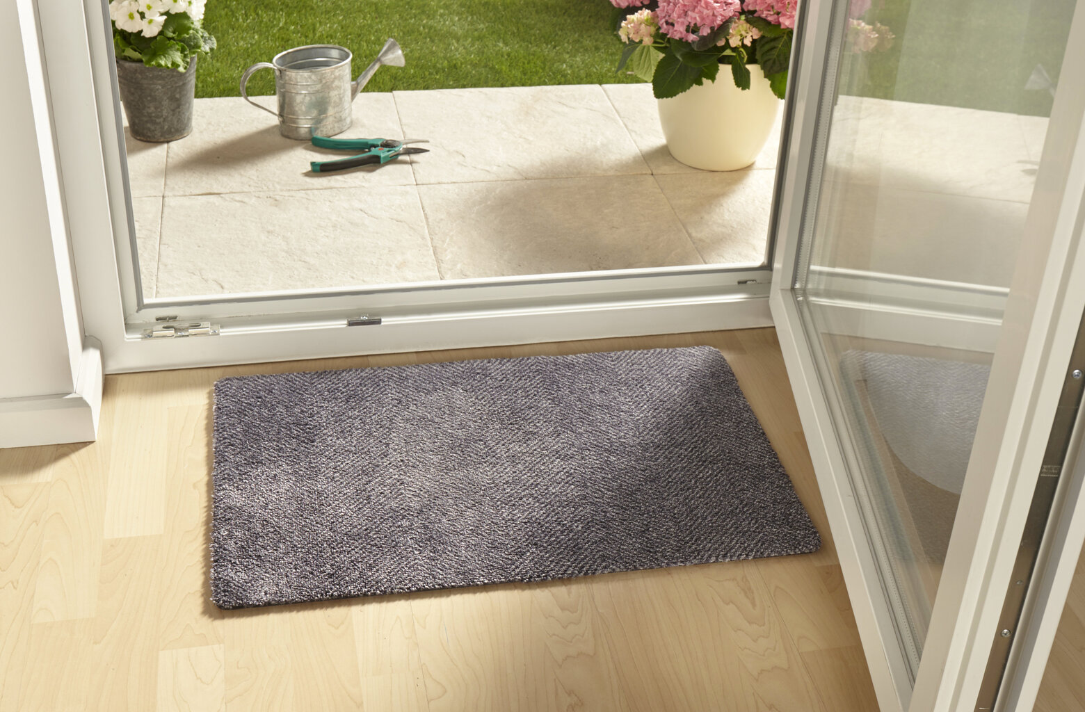 Hanse Home durų kilimėlis Clean Go Grey, 67x45 cm kaina ir informacija | Durų kilimėliai | pigu.lt