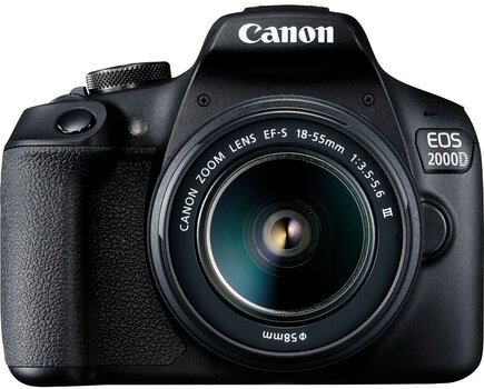Canon EOS 2000D + 18-55 мм III Kit, черный цена и информация | Цифровые фотоаппараты | pigu.lt