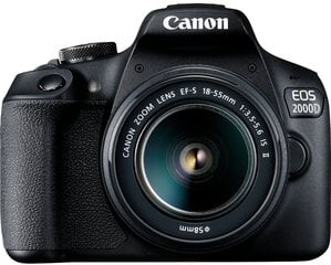 Skaitmeninis fotoaparatas Canon EOS 2000D + EF-S 18-55mm IS II + EF 75-300mm III kaina ir informacija | Skaitmeniniai fotoaparatai | pigu.lt