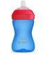 Neišsiliejantis puodelis su minkštu snapeliu Philips Avent My Grippy SCF802/01, 9 mėn., 300 ml, mėlynas kaina ir informacija | Buteliukai kūdikiams ir jų priedai | pigu.lt