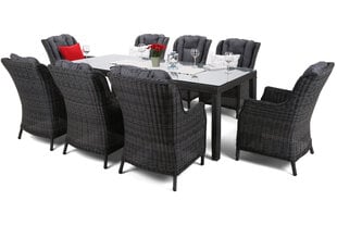Комплект мебели для сада Bristol 230 см Grey / Grey 8+1 цена и информация | Комплекты уличной мебели | pigu.lt