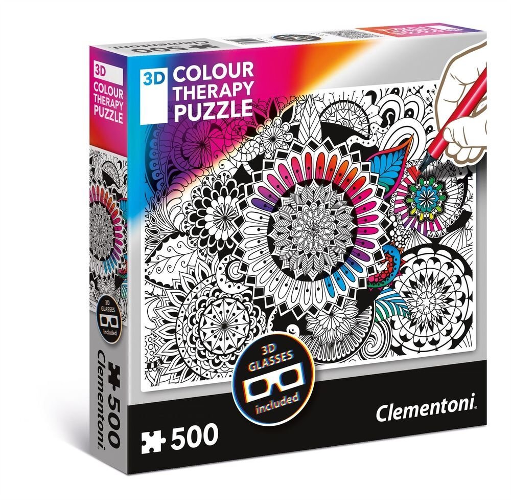 3D spalvų terapijos dėlionė Clementoni, 500 d. kaina ir informacija | Dėlionės (puzzle) | pigu.lt