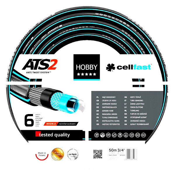 Laistymo žarna Cellfast Hobby ATS2™, 3/4, 50 m цена и информация | Laistymo įranga, purkštuvai | pigu.lt