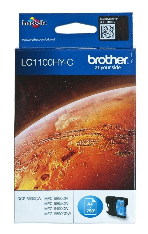 Brother LC1100HYC цена и информация | Kasetės rašaliniams spausdintuvams | pigu.lt