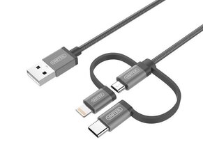 Unitek Y-C4036AGY, USB C/Lightning, 1m kaina ir informacija | Laidai telefonams | pigu.lt