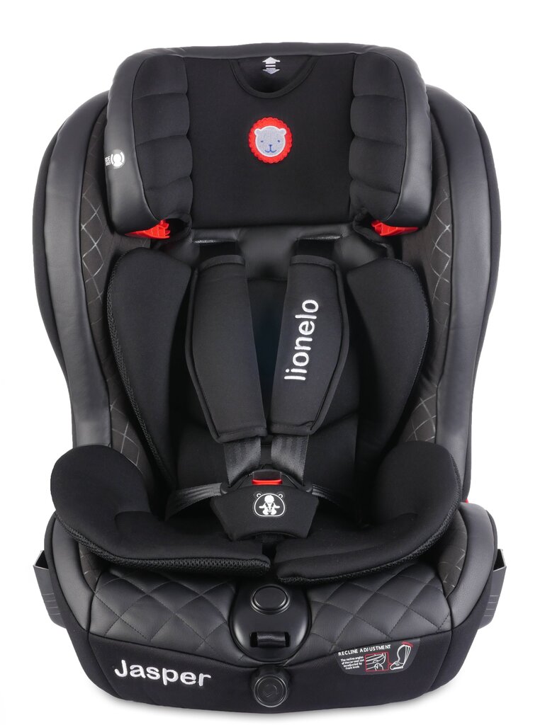 Automobilinė kėdutė Lionelo Jasper Isofix, 9-36 kg, leather black цена и информация | Autokėdutės | pigu.lt