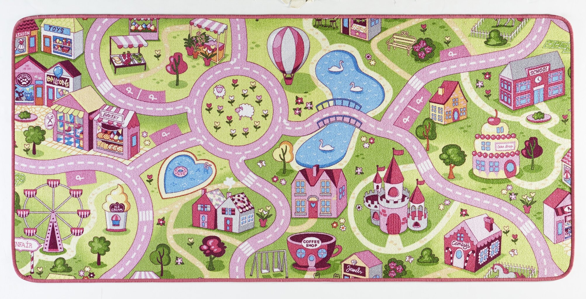 Hanse Home vaikiškas kilimas  Sweet Town, 140x200 cm   kaina ir informacija | Kilimai | pigu.lt