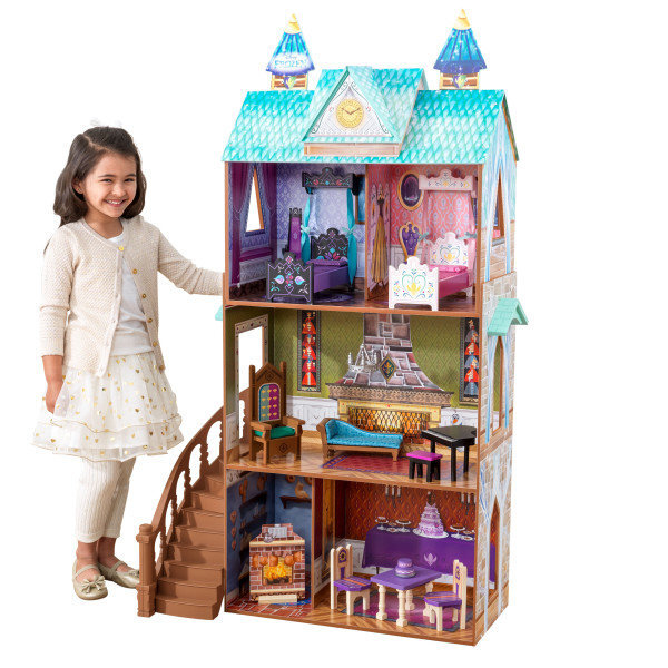 Lėlių namas ( Ledo šalis ) Frozen Arendelle, Kidkraft 65945 kaina ir informacija | Žaislai mergaitėms | pigu.lt