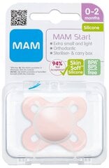 MAM силиконовая соска (пустышка) Start, 0-2 мес., pink цена и информация | MAM Товары для детей и младенцев | pigu.lt