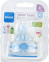 MAM buteliuko žindukas Teat X, 6 mėn+, 2 vnt. kaina ir informacija | Buteliukai kūdikiams ir jų priedai | pigu.lt