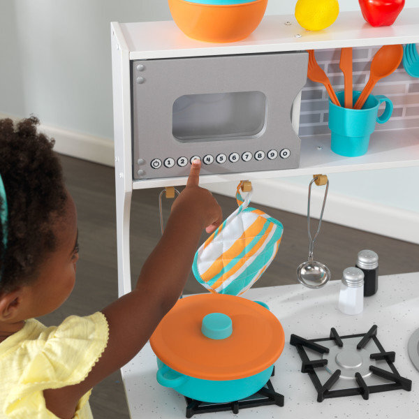 Virtuvėlė su indais Kidkraft All Time Play Kitchen 53370 kaina ir informacija | Žaislai mergaitėms | pigu.lt