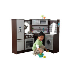 Virtuvėlė Kidkraft Ultimate Corner Play Kitchen with Lights & Sounds 53365 kaina ir informacija | Žaislai mergaitėms | pigu.lt