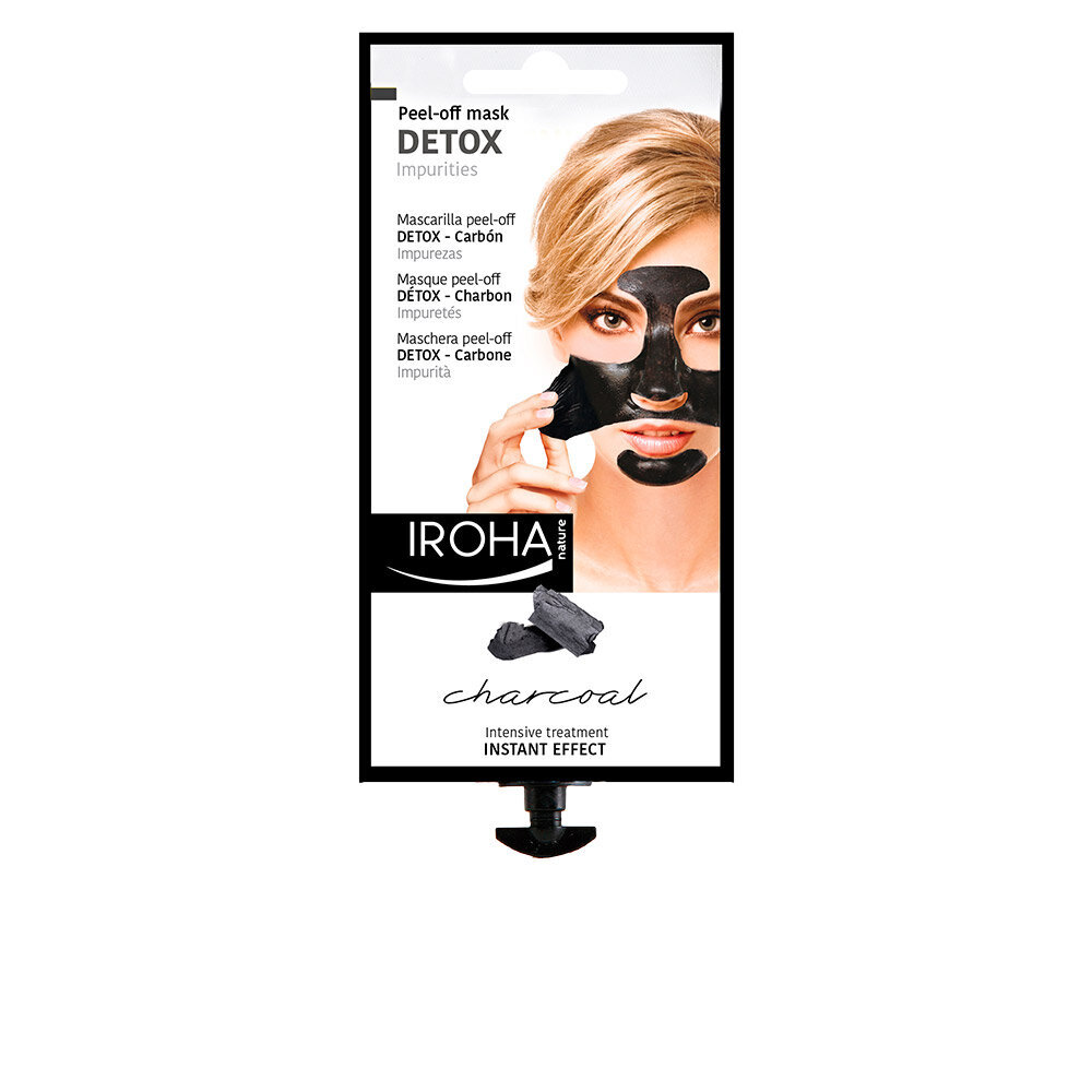 Nuplėšiama detoksikuojanti veido kaukė su anglimi Iroha Black Peel Off 25 ml kaina ir informacija | Veido kaukės, paakių kaukės | pigu.lt