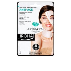 Тонифицирующая антивозрастная маска Cotton Face & Neck Iroha цена и информация | Маски для лица, патчи для глаз | pigu.lt