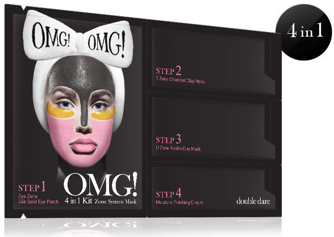 Veido priežiūros priemonių rinkinys OMG! 4 in 1 Kit Zone System Mask Omg-Zmask kaina ir informacija | Veido kaukės, paakių kaukės | pigu.lt