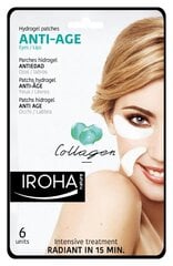 Paakių ir lūpų kaukė su kolagenu Iroha Eye Pads Antiage 3 vnt kaina ir informacija | Veido kaukės, paakių kaukės | pigu.lt