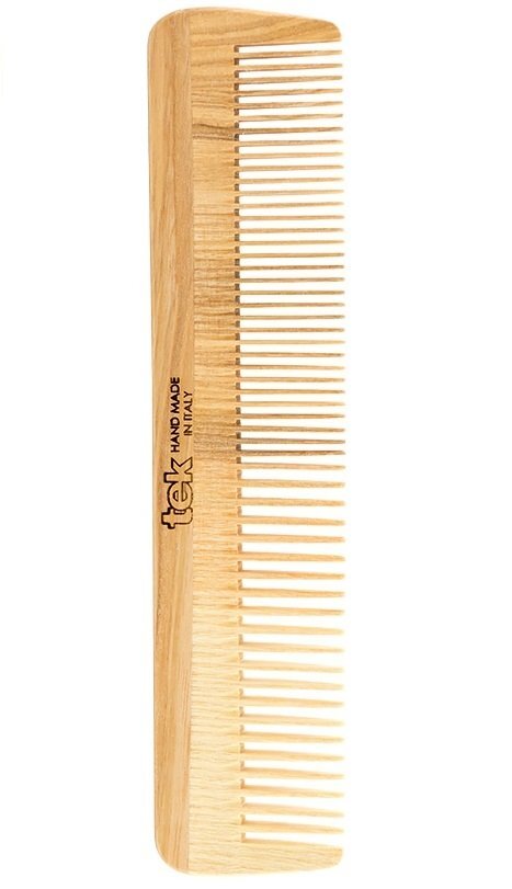 Medinės plaukų šukos su siaurais ir plačiais dantukais Tek Natural 2071-03 цена и информация | Šepečiai, šukos, žirklės | pigu.lt
