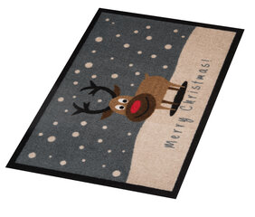 Hanse Home durų kilimėlis  Merry Christmas Reindeer, 40x60 cm  kaina ir informacija | Durų kilimėliai | pigu.lt