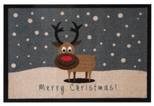 Hanse Home durų kilimėlis  Merry Christmas Reindeer, 40x60 cm  цена и информация | Придверные коврики | pigu.lt