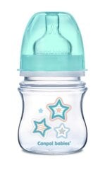 Бутылка с широким горлом CANPOL Easy Start Newborn Anti-colic, 120 мл, 35/216, голубой цена и информация | Бутылочки и аксессуары | pigu.lt