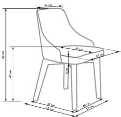 Kėdė Halmar Toledo, smėlio spalvos kaina ir informacija | Virtuvės ir valgomojo kėdės | pigu.lt