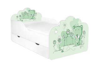 Детская кровать с матрасом и ящиком для постельного белья POLA 18, 140x70 см цена и информация | Детские кровати | pigu.lt