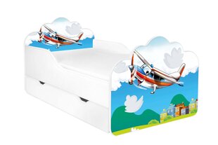 Детская кровать с матрасом и ящиком для постельного белья POLA 43, 140x70 см цена и информация | Детские кровати | pigu.lt