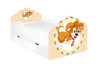 Детская кровать с матрасом и ящиком для постельного белья POLA 51, 140x70 см цена и информация | Детские кровати | pigu.lt